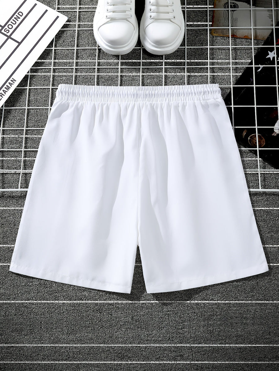 Herrshorts med grafiskt mönster och avslappnad streetwear-stil för vardagsbruk