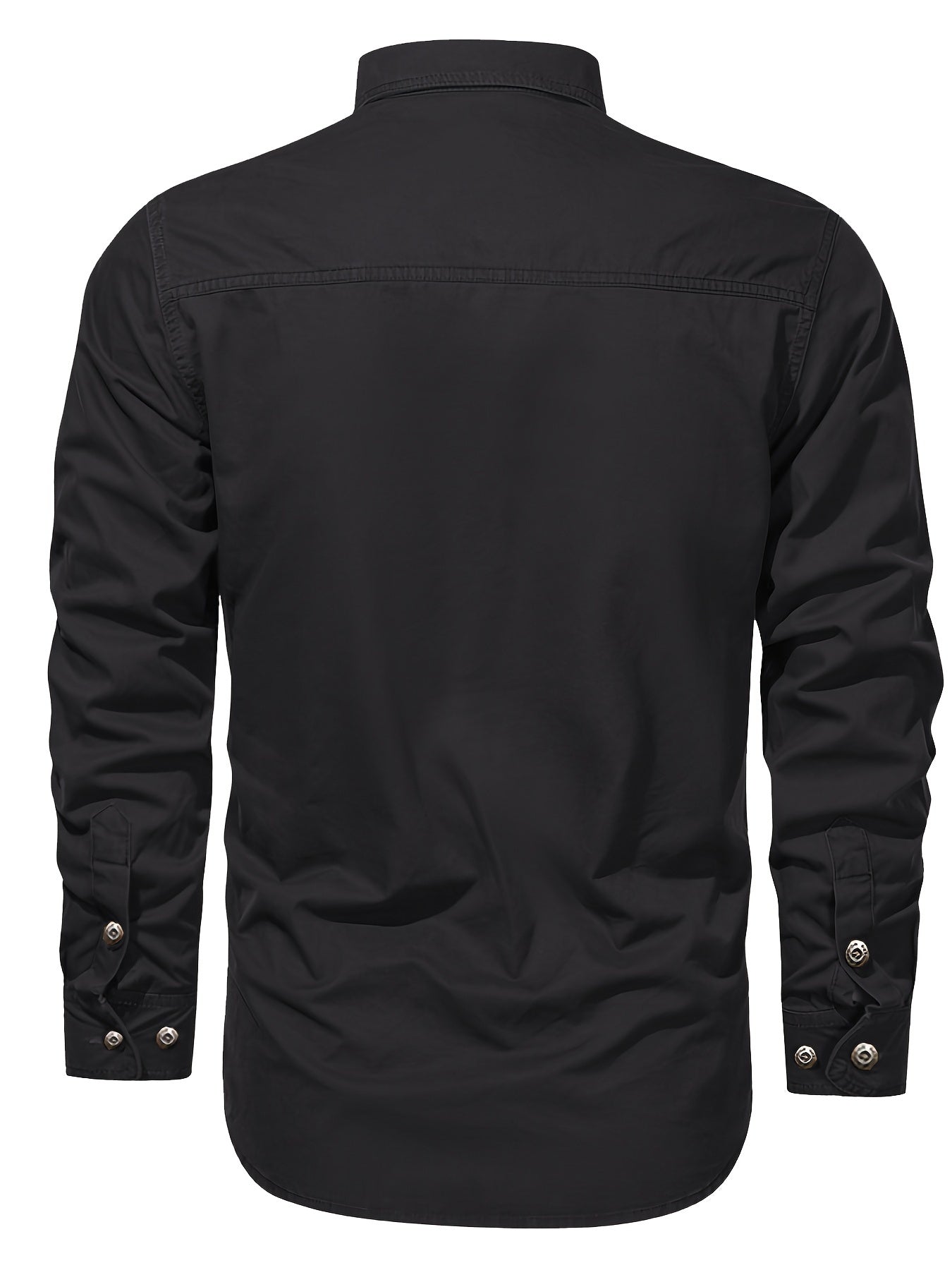 Herrskjorta Outdoor Casual med Fickor – Långärmad, Allround och Stilren