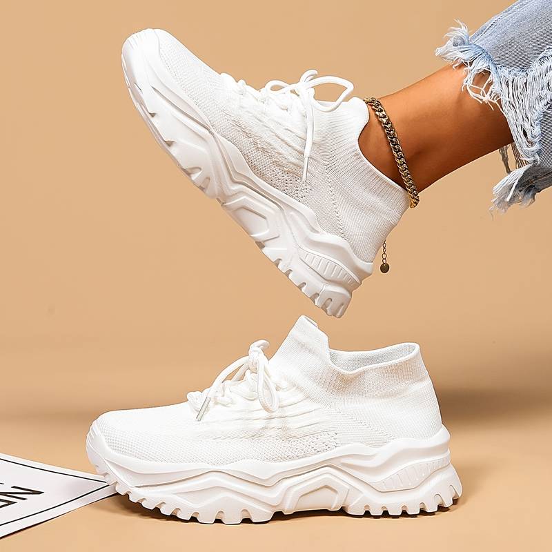 Dam Sneakers Sportiga Chunky Walkingskor för Komfort och Smärtlindring