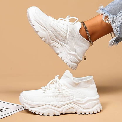 Dam Sneakers Sportiga Chunky Walkingskor för Komfort och Smärtlindring