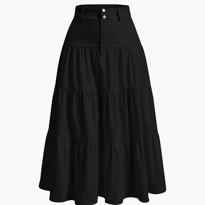 Dam Kjol A-linje Elegant Hög Midja Vår/Sommar