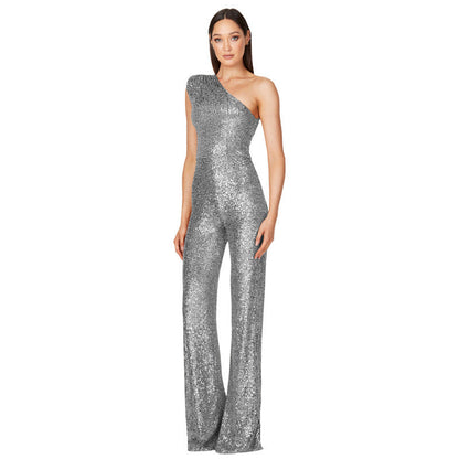 Sue – Ärmellös Enaxlad Paljett Jumpsuit