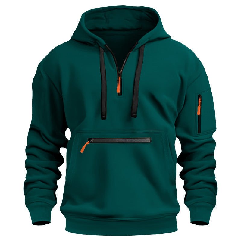 Nils - Praktisk hoodie med flera fickor för herrar