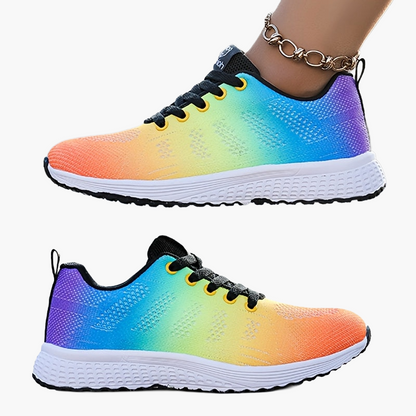 Dam Sneakers Sportstil Lättvikts Komfortskor för Träning och Vardag
