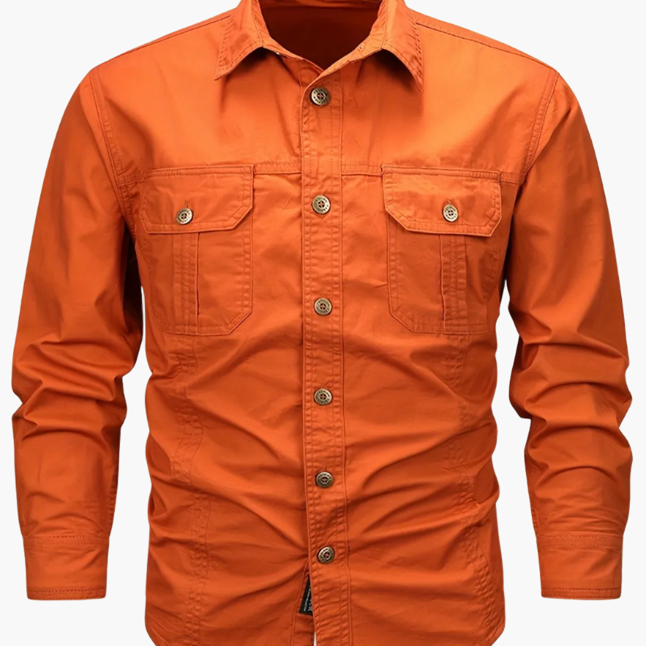 Herrskjorta Outdoor Casual med Fickor – Långärmad, Allround och Stilren