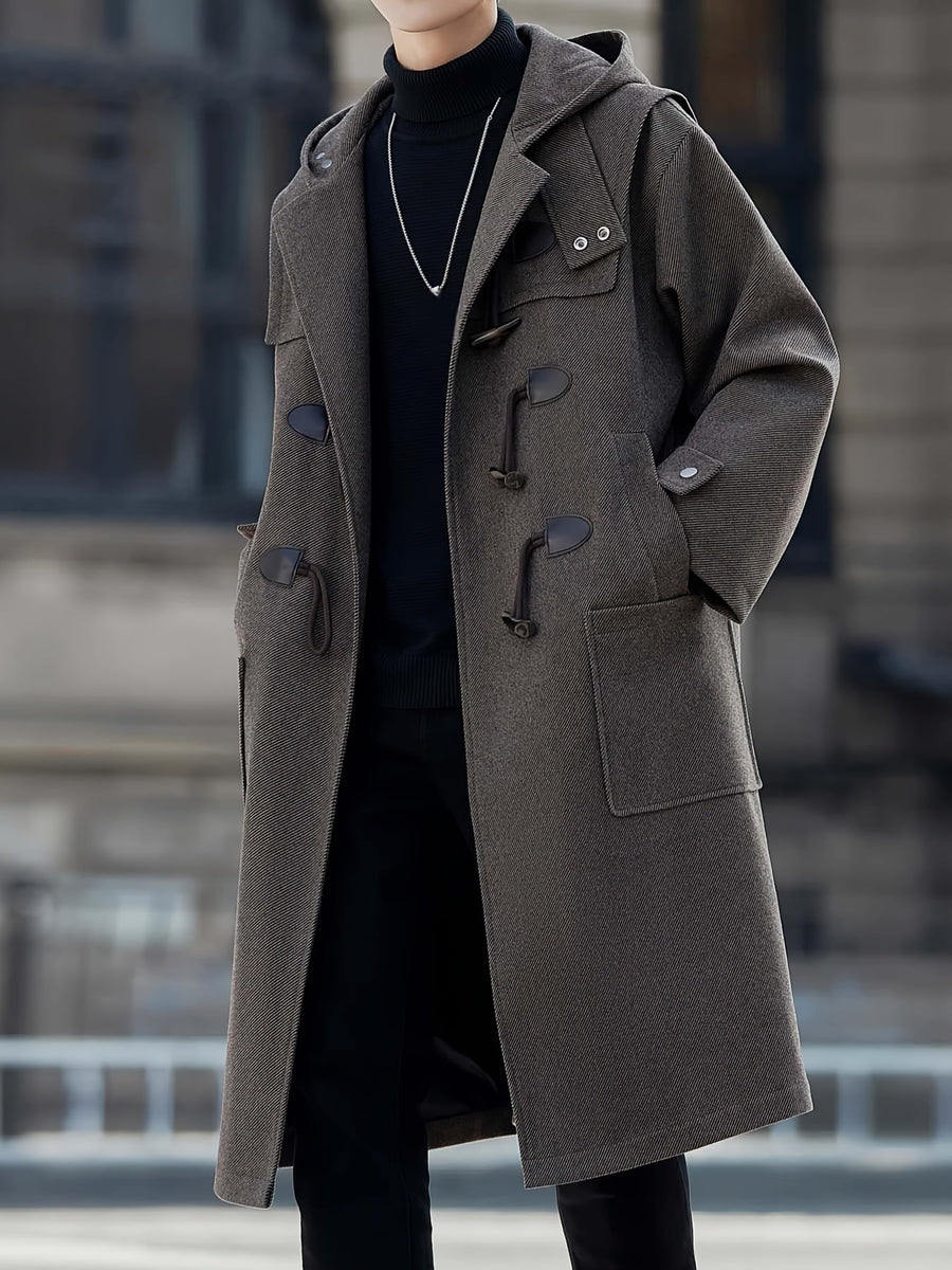 Herr Dufflecoat med Luva och Kneppknäppning