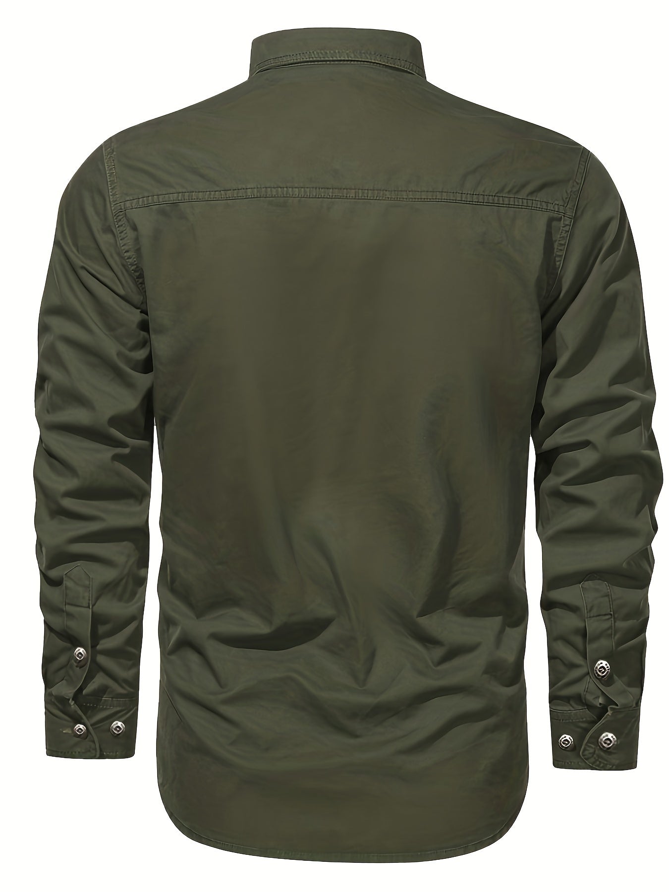 Herrskjorta Outdoor Casual med Fickor – Långärmad, Allround och Stilren