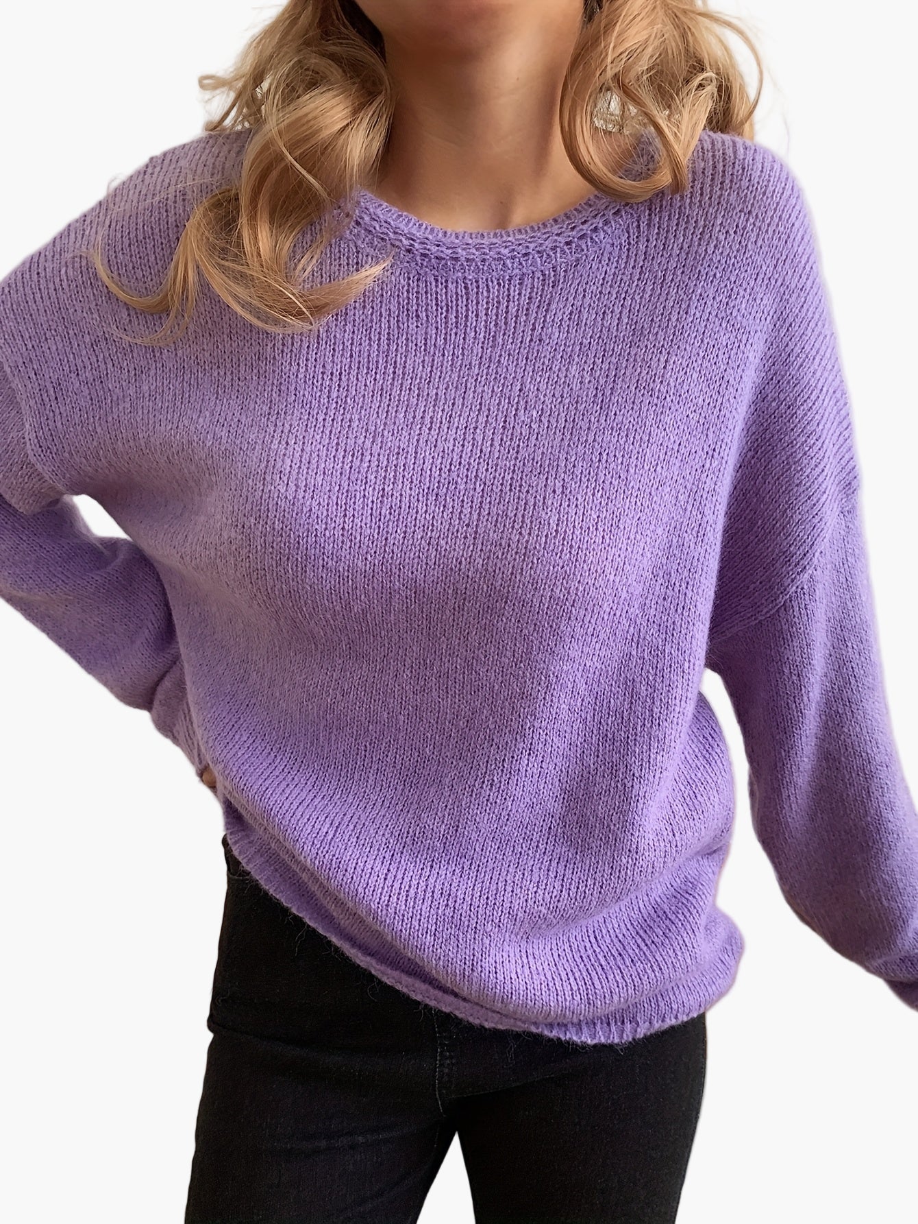 Damstickad tröja med avslappnad passform – Elegant vardagsstil