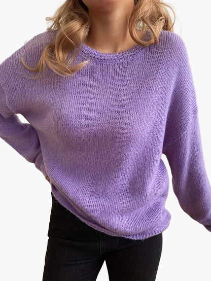 Damstickad tröja med avslappnad passform – Elegant vardagsstil