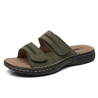 Herrsandaler med dubbla remmar för komfort och vardagsbruk