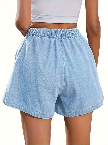 Damshorts för vardag och sommar – Elegant avslappnad stil med dragsko och lös passform