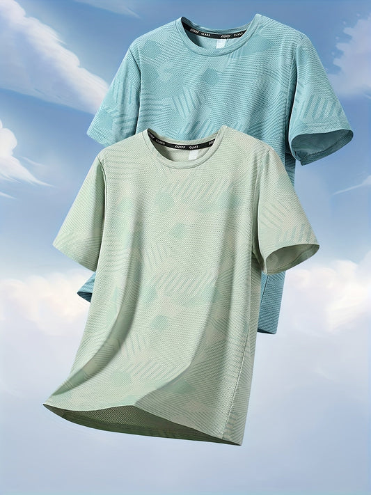 Herr T-shirt Set – Avslappnad Tropisk Stil, Perfekt för Vardagsbruk och Semester