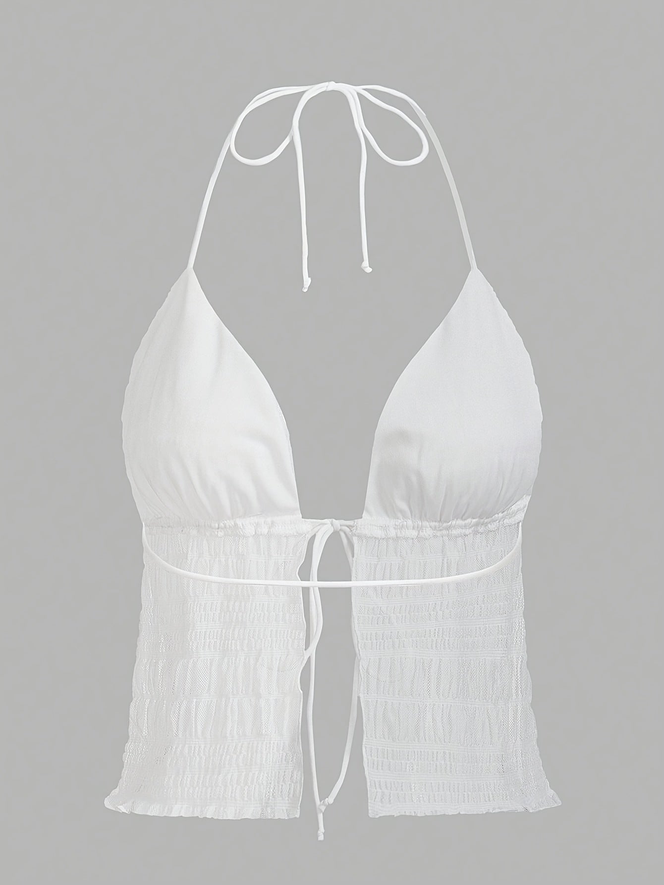 Dam Halterneck Ruched Party Camisole Topp – Trendigt Festmode