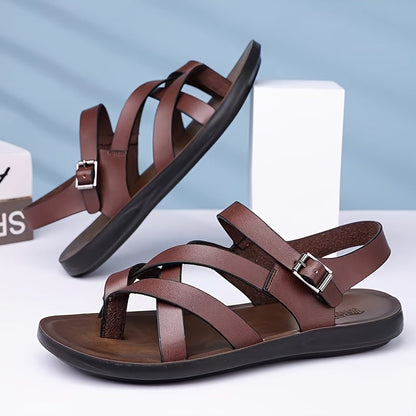 Herr Sandaler – Klassiska Outdoor Sandaler med Spänne för Vandring och Fritid