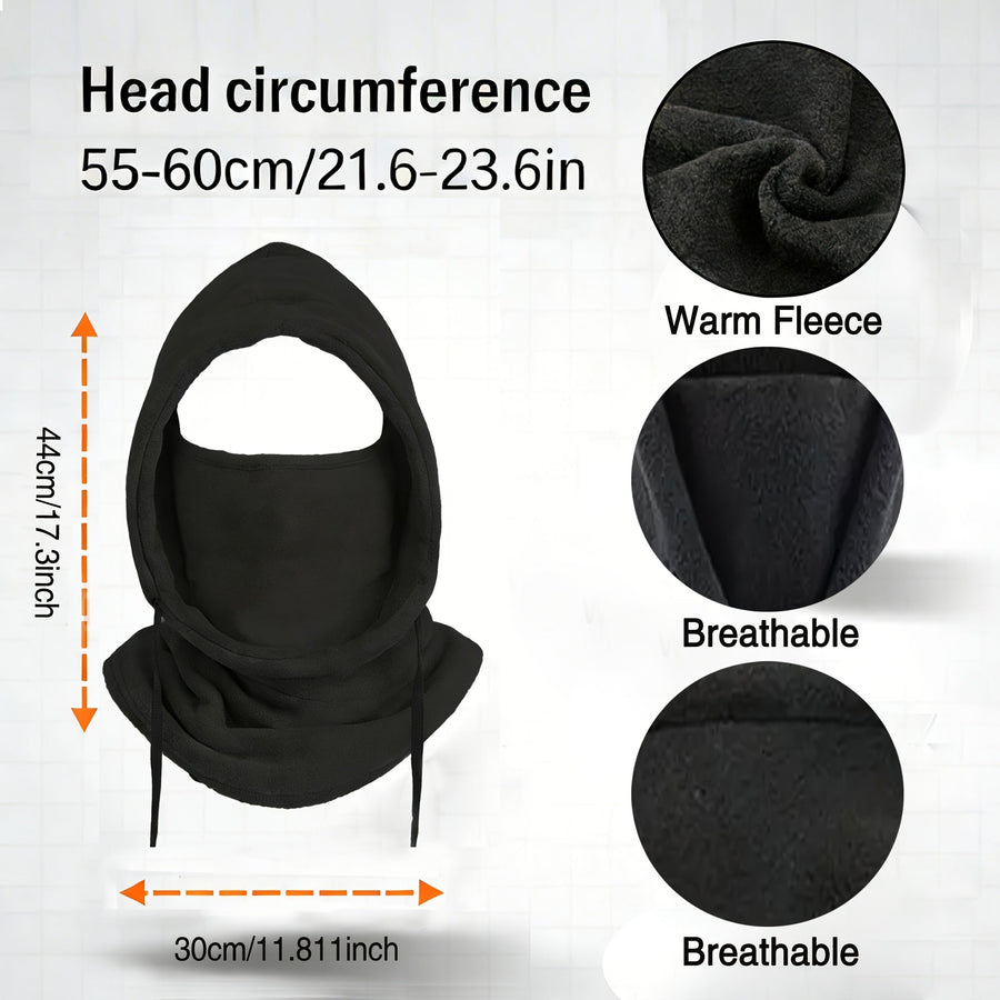 Vintermössa Balaclava i Fleece med Halsvärmare Dragsko