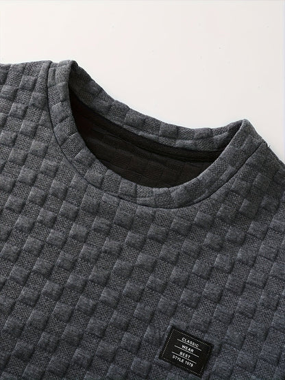 Herr T-shirt med modern struktur och avslappnad passform – Stilren vardagslook