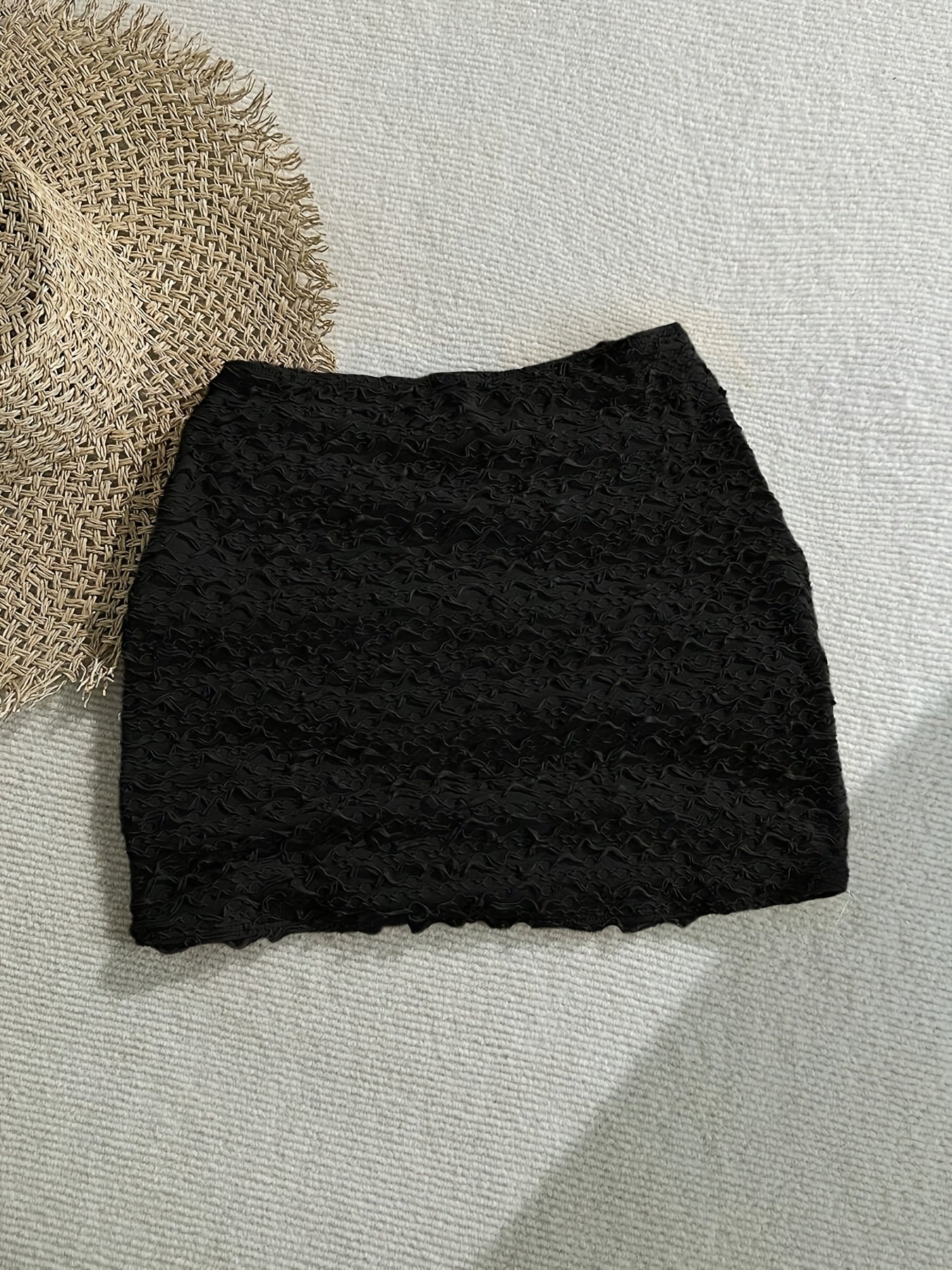 Dam Strandminikjol med Sjöstjärne-detaljer och Textur – Semester och Resortmode