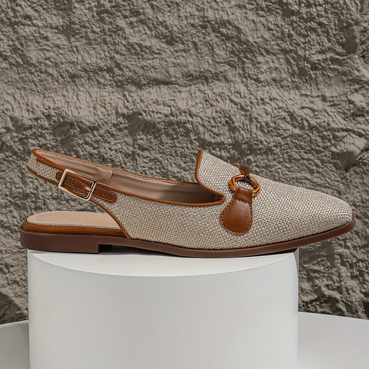 Damloafers med bakrem och spänne – Eleganta vardagsskor för sommar och fritid