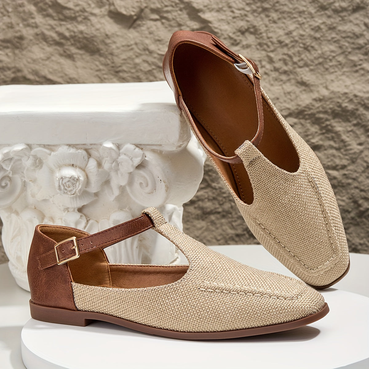 Dam T-rem ballerina flats för vardag och eleganta tillfällen