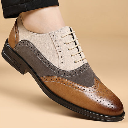Herr Skor Klassiska Brogue Oxford Snygga Vardagsskor