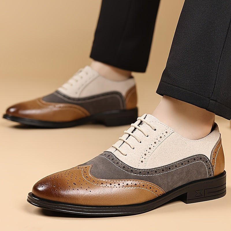 Herr Skor Klassiska Brogue Oxford Snygga Vardagsskor
