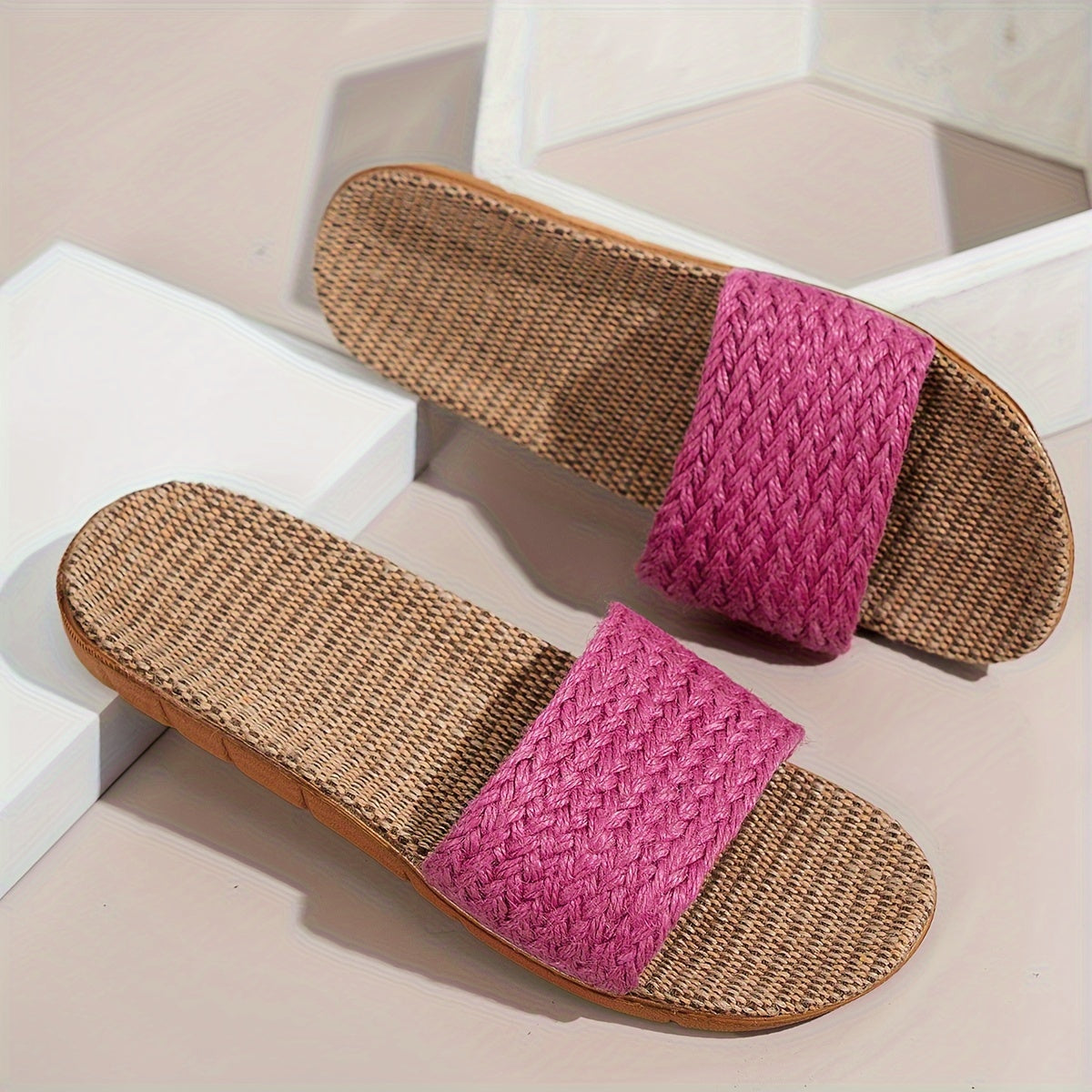 Dam Sandaler Slip-in Platta Häl Somriga Casual Tofflor