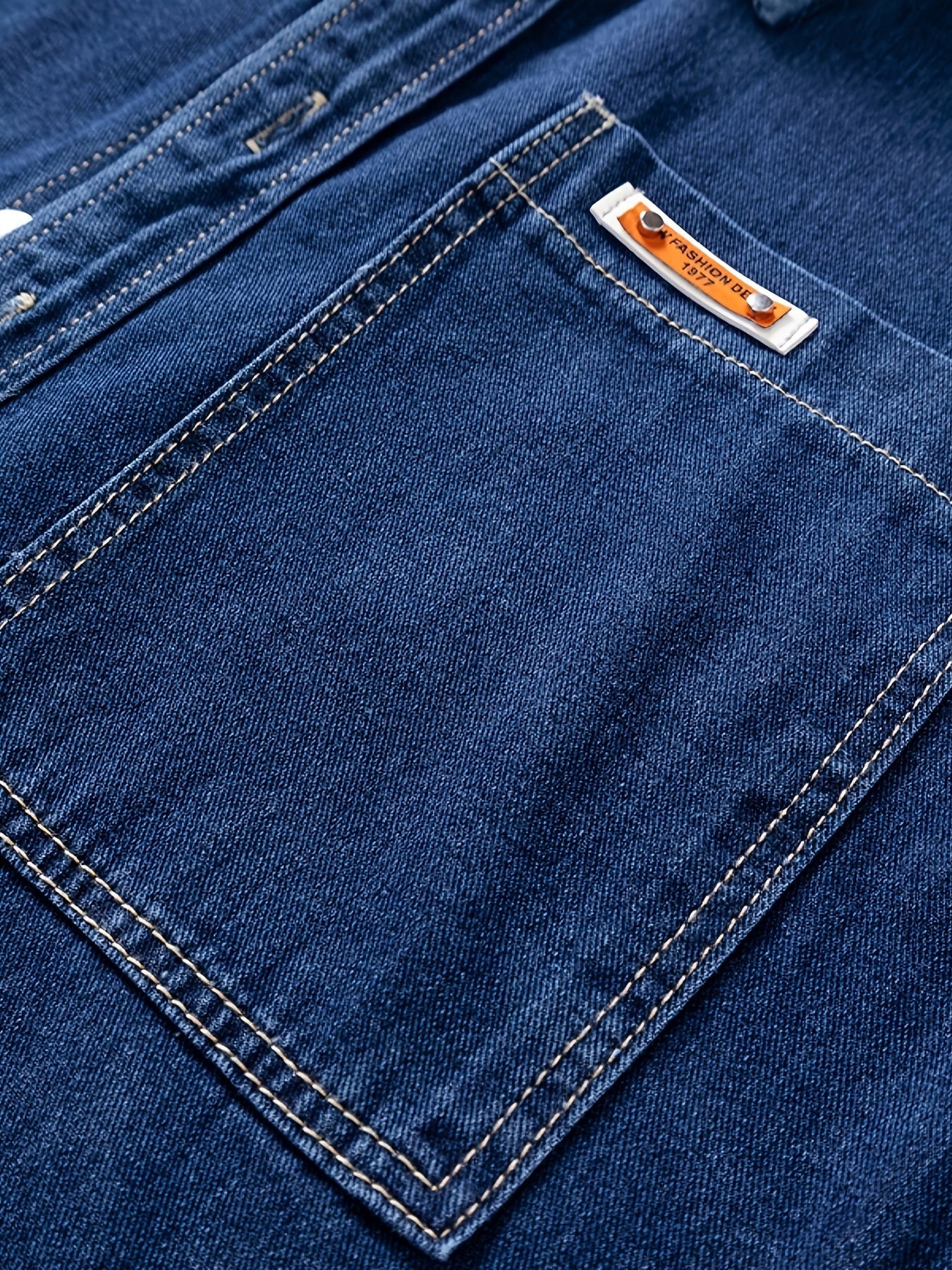 Herr Overshirt Denim – Avslappnad Skjortjacka för Vardag och Fritid