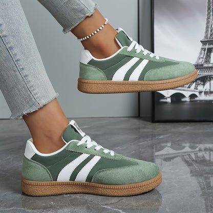 Dam Sneakers Retro Stil Vardagsträningsskor Avslappnad Komfort