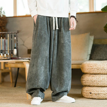 Herrbyxor med breda ben och avslappnad passform – Streetwear för vardag och fritid