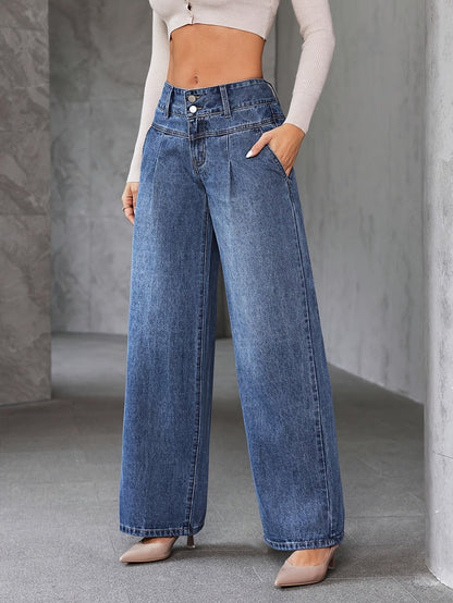 Dam Vida Byxor Hög Midja Vida Ben Casual Stil