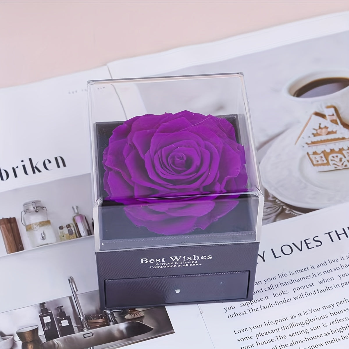 Smyckeset för Dam – Halsband med Hjärtformat 'Mom I Love You'-Hänge och Evighetsros i Presentask – Perfekt Gåva till Mamma