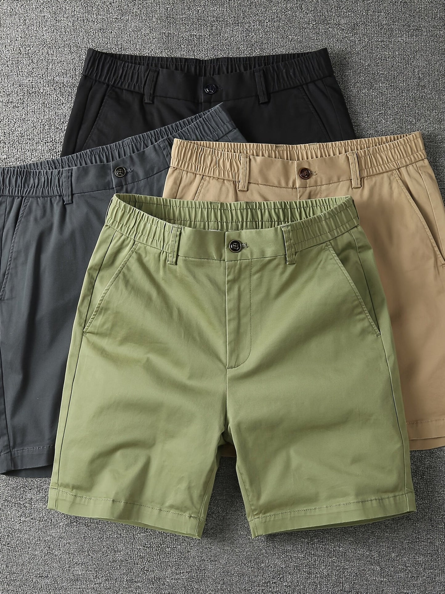 Herrarnas klassiska vardagsshorts med elastisk midja – stilrena och bekväma för fritid och stadsliv