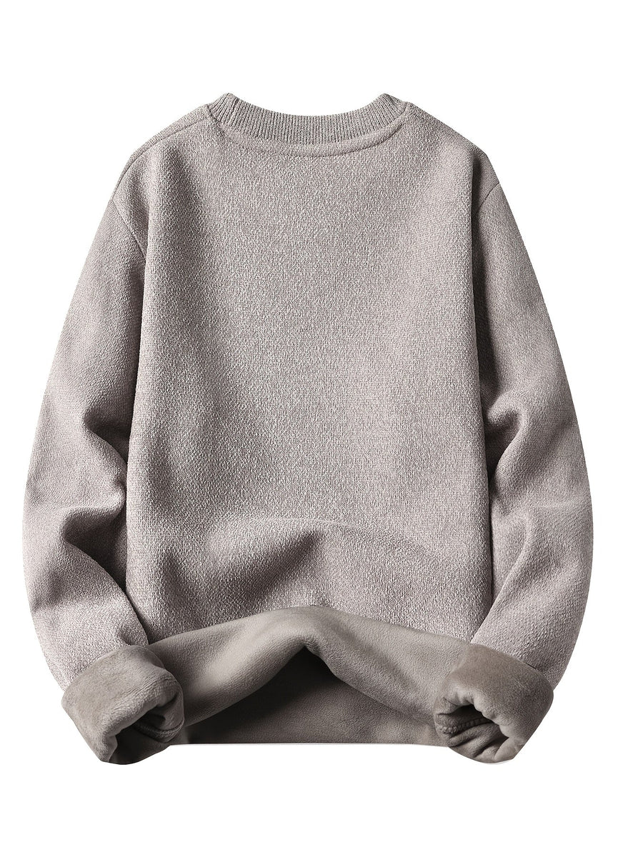 Unisex sweatshirt med rundhals och mjuk insida