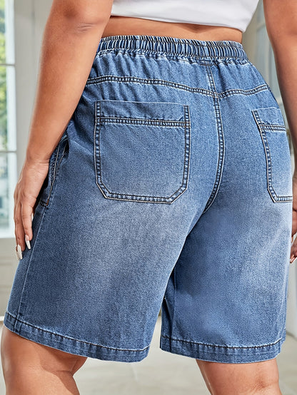 Dam Bermuda Shorts med Dragsko – Casual och Trendig Vår/Sommarstil