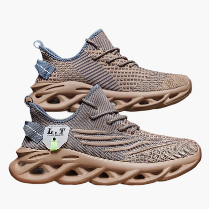 Herr Sneakers Sportiga Löparskor med Modern Design – Bred Passform och Unik Sula