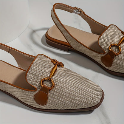 Damloafers med bakrem och spänne – Eleganta vardagsskor för sommar och fritid