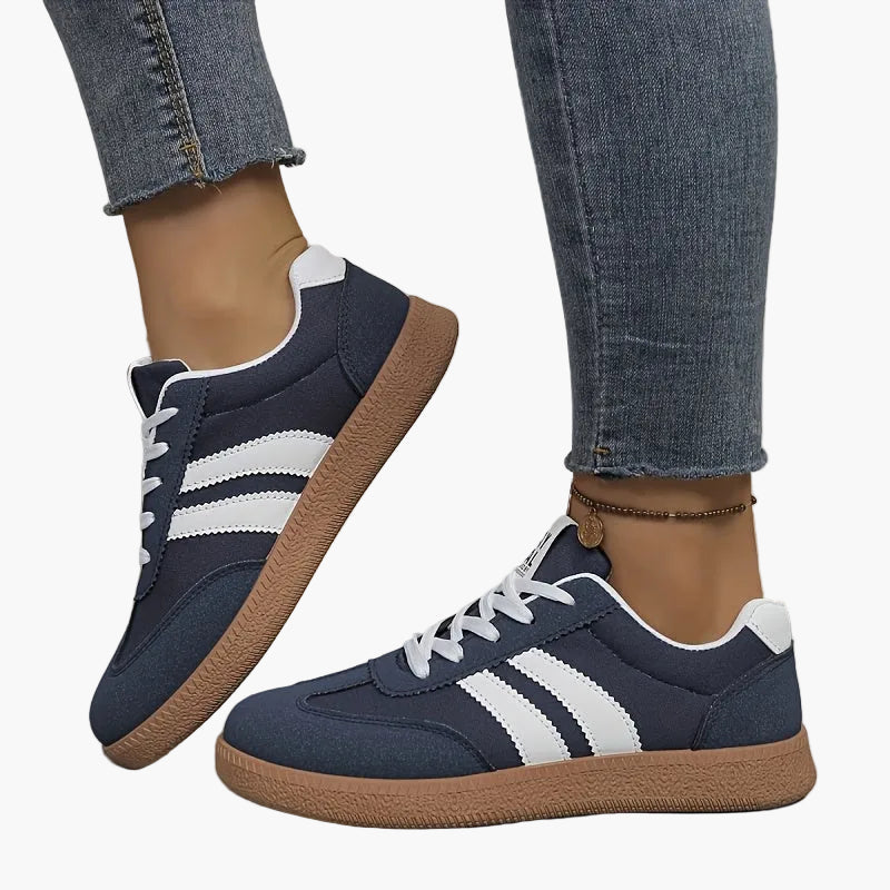 Dam Sneakers Retro Stil Vardagsträningsskor Avslappnad Komfort