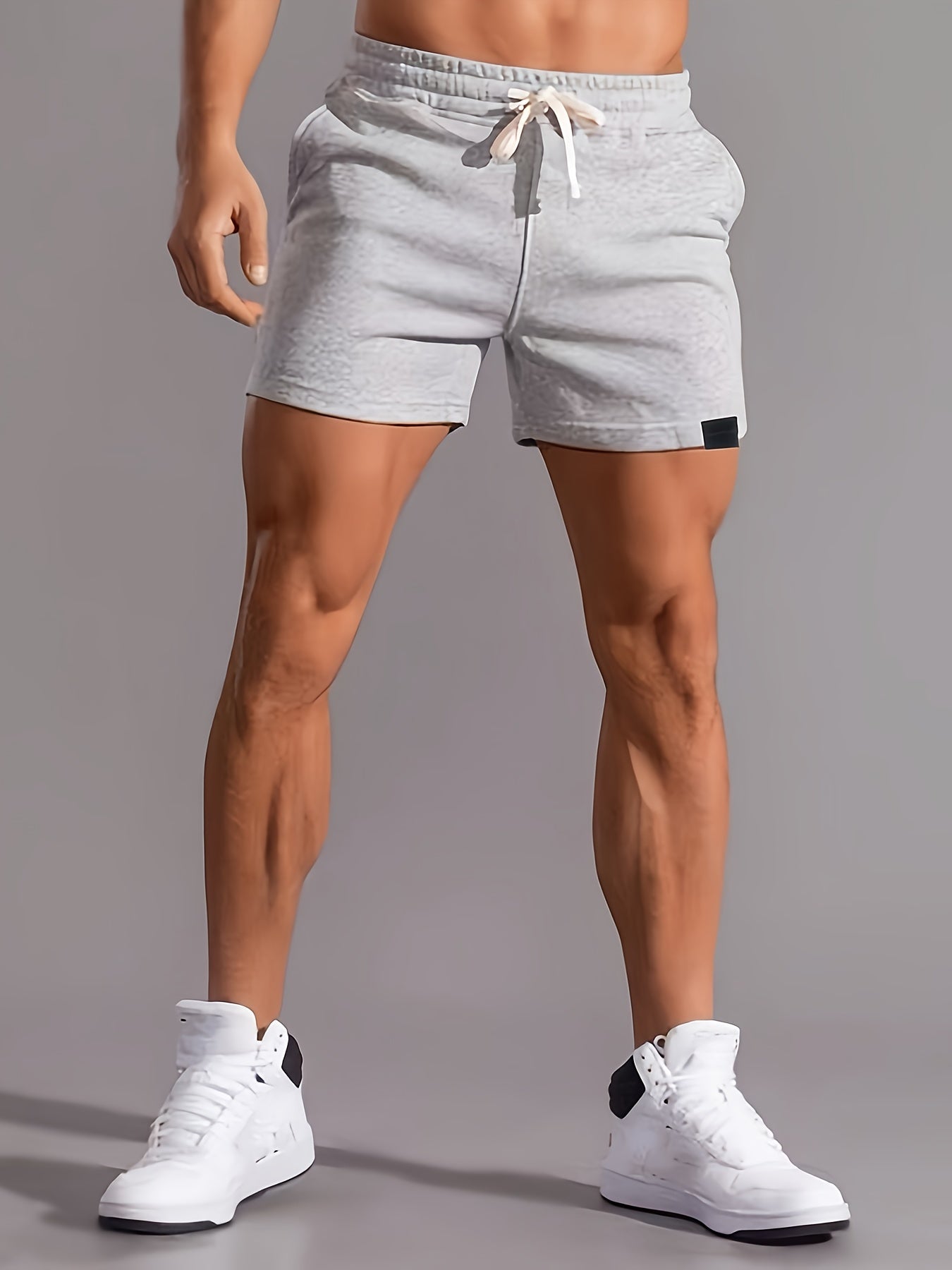 Herr Shorts Sportiga Träningsshorts med Snörning – Perfekt för Gym och Aktiv Livsstil