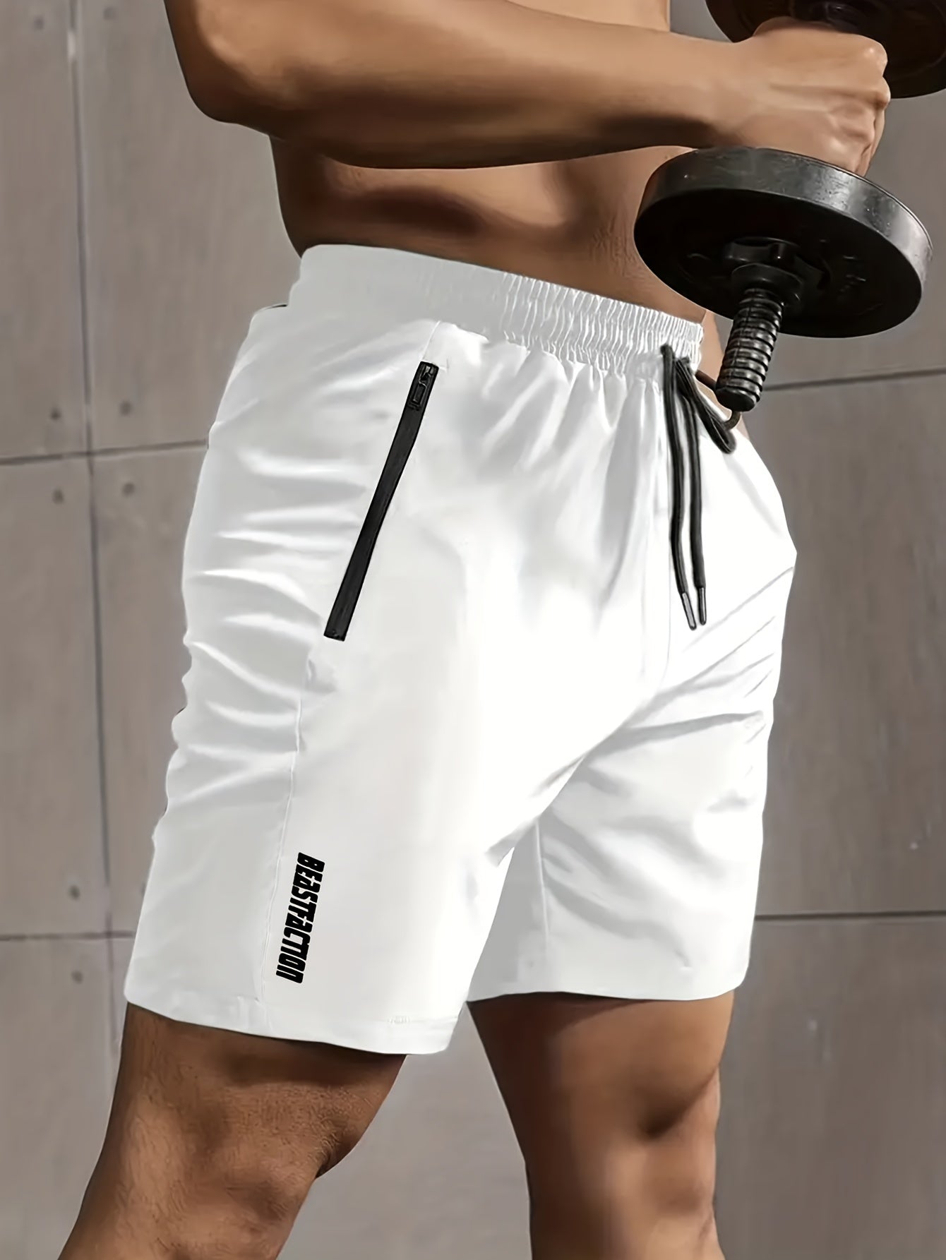 Herr Träningsshorts med dragkedjeficka – Sportiga Gymshorts för Träning & Fitness