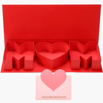 Elegant Presentationsbox för Mors Dag – Hjärtformad och Bokstavsdesign för Kvinnor, Perfekt för Presenter och Dekoration