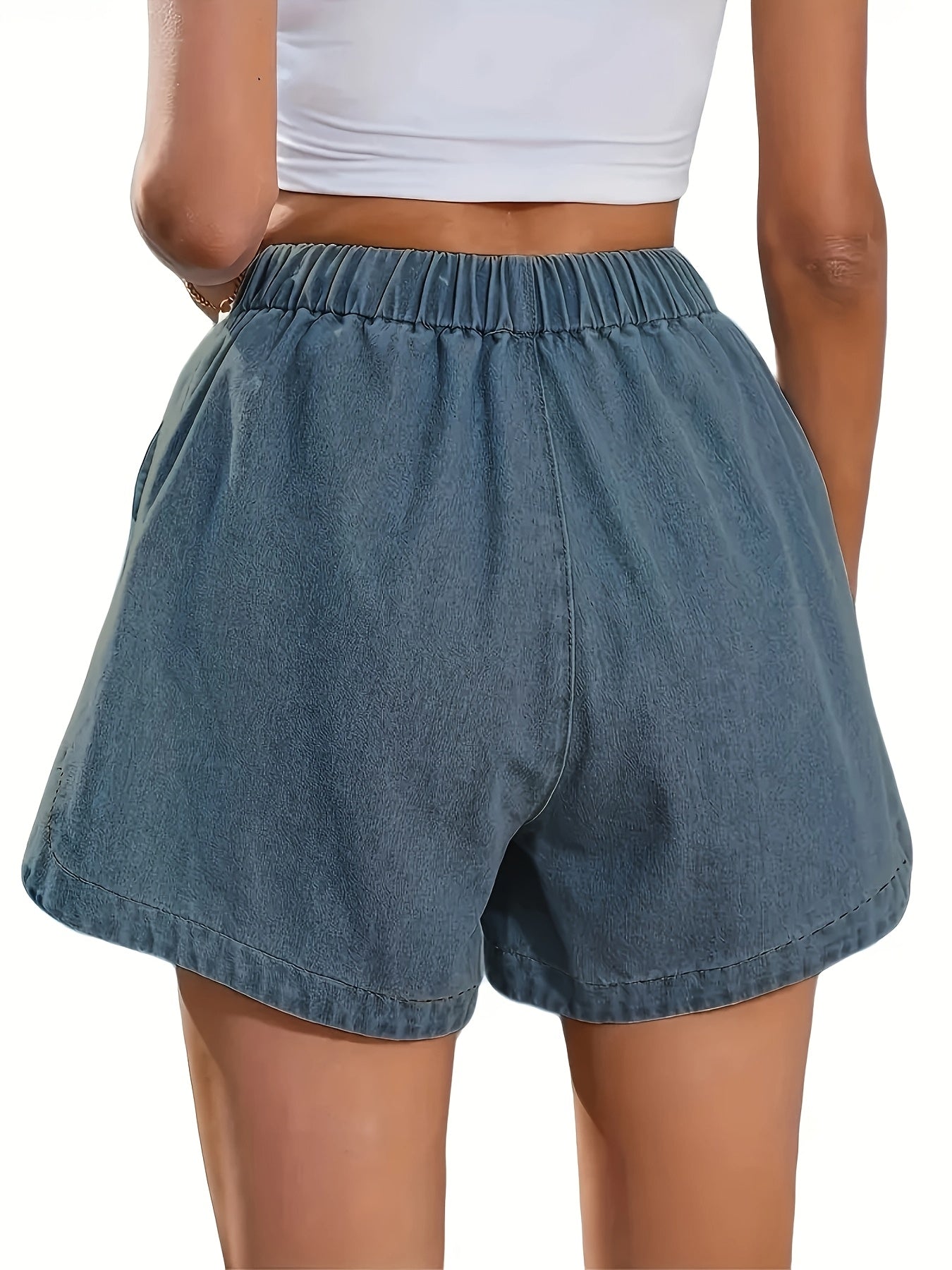 Damshorts för vardag och sommar – Elegant avslappnad stil med dragsko och lös passform