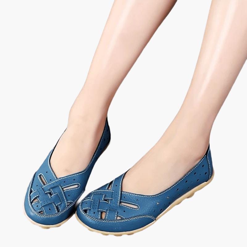 Dam Ballerinaskor Slip-on Klassiska Flats för Vardag och Sommar