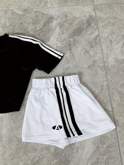 Dam Sportset Tvådelat – Trendigt Set för Träning & Vardag