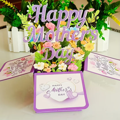 Pop-up 3D Blomsterkort för Mors dag – Dekorativt och minnesvärt gåvokort för kvinnor