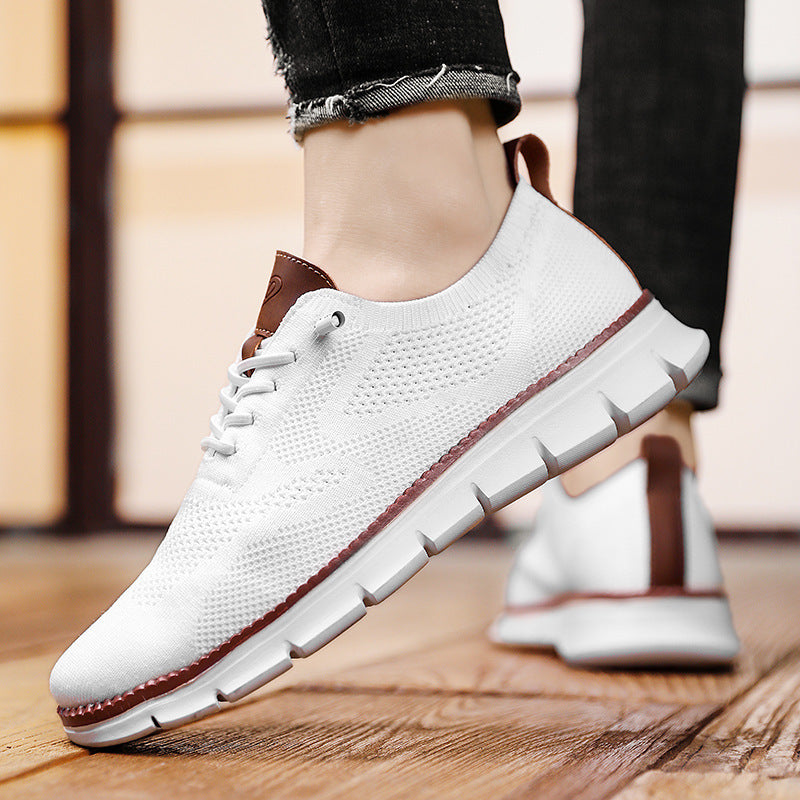 Herr Sneakers Stickad Lättviktsko för Vardag och Fritid