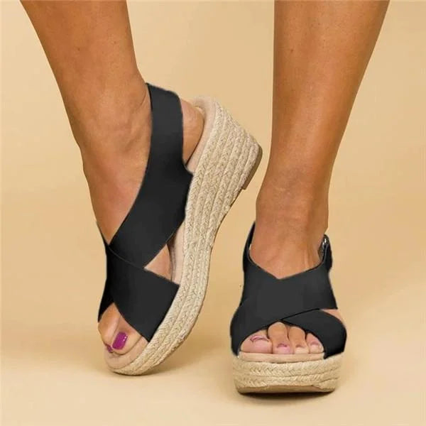 Damers ortopediska kilklack sandaler – bekväma och eleganta vardagsskor