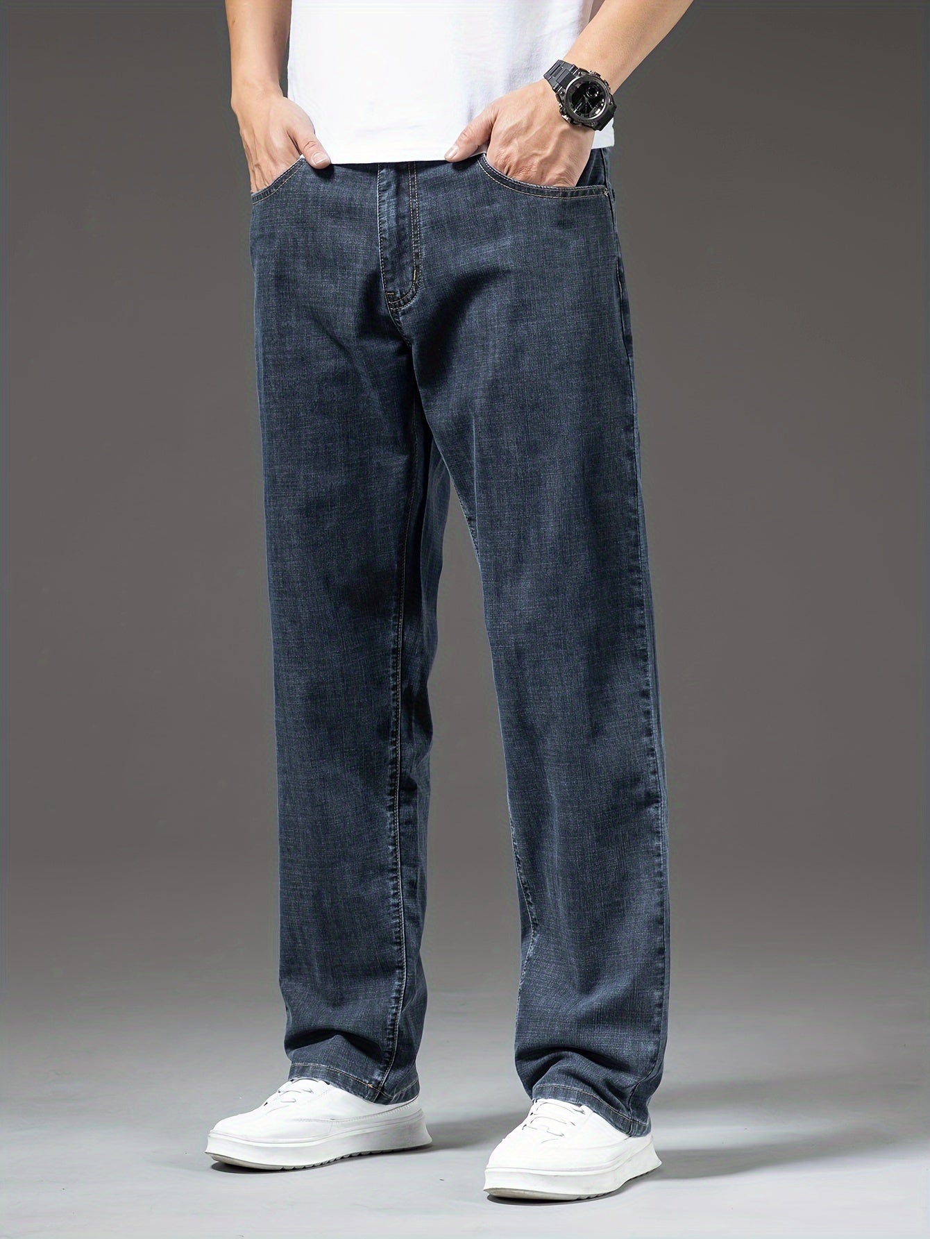 Herr Jeans Ledig Rak Passform Vardagsstil