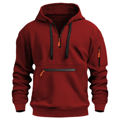Nils - Praktisk hoodie med flera fickor för herrar