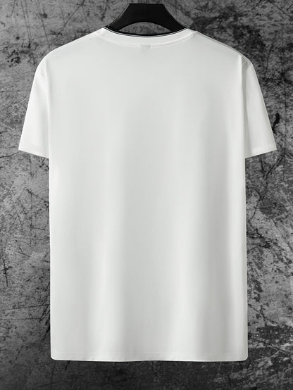 Herr T-shirt med tryck "CHICAGO" – Trendig och avslappnad streetwear