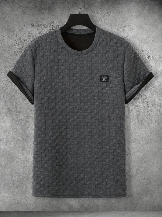 Herr T-shirt med modern struktur och avslappnad passform – Stilren vardagslook